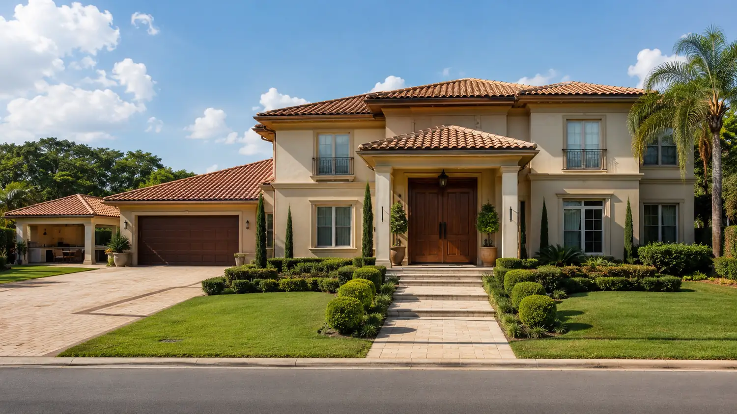 Casa com construção principal, garagem e edícula